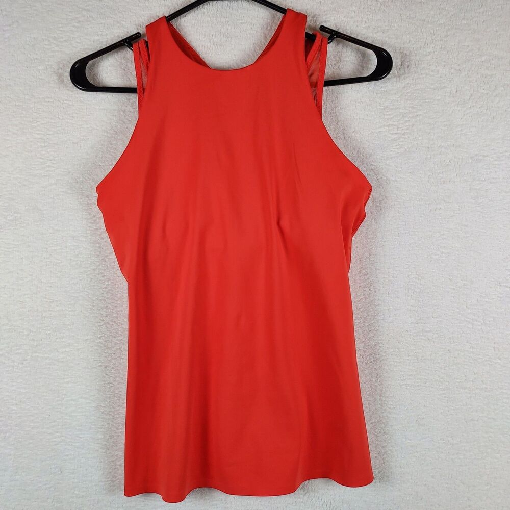 Athleta Womens Workout Tank Top Red Size XS Built In Bra Light Weight